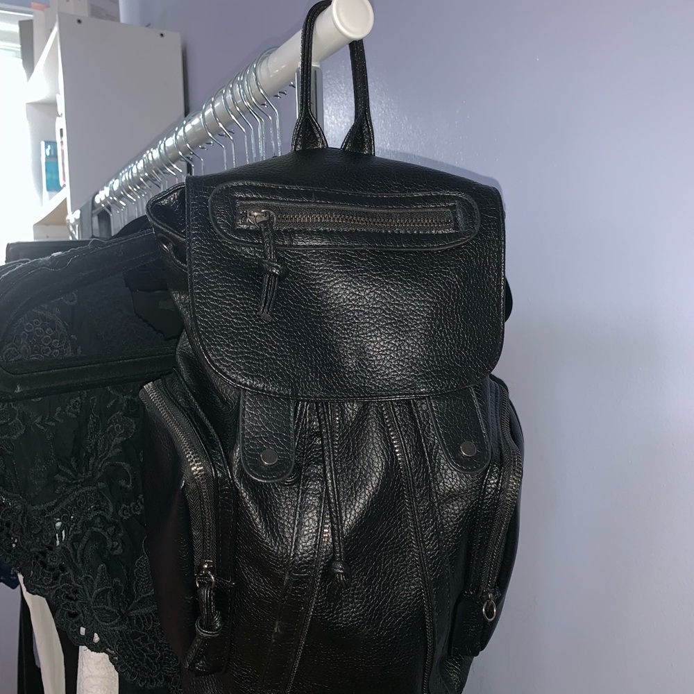 Leather backpack
